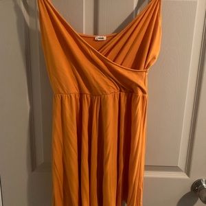 Sunset Yellow V Neck Garage dress style romper
